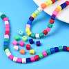 Handmade Polymer Clay Beads Strands CLAY-T020-09-8