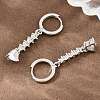 Brass Micro Pave Cubic Zirconia Hoop Dangle Earrings KK-CBA8324-07P-02-2