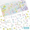 350Pcs 7 Colors Transparent Baking Paint Glass Beads DGLA-YW0001-45-1