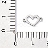 304 Stainless Steel Hollow Connector Charms STAS-R003-05P-3