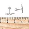 304 Stainless Steel Stud Earrings for Women LS-EJEW-E603-02P-2