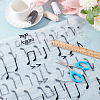 Musical Note Pattern Polyester Mesh Fabric DIY-WH0449-28A-4