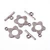 Flower Tibetan Style Alloy Toggle Clasps X-A0977Y-NF-2