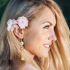 3 Pairs 3 Colors Enamel Daisy Flower Dangle Earrings EJEW-AN0001-41-4