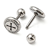 304 Stainless Steel Stud Earrings EJEW-Z034-15AS-2