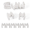6Pcs 925 Sterling Silver Hollow Initial Beads STER-TA0001-53M-1