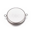 Non-Tarnish 304 Stainless Steel Cabochon Connector Settings STAS-G127-14-20mm-P-2