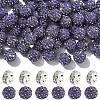 100Pcs Pave Disco Ball Beads RB-YW0001-30D-1