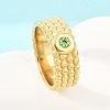 304 Stainless Steel Cubic Zirconia Finger Rings RJEW-F203-03G-03-1