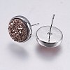 Druzy Resin Earrings X-KK-E724-S-09P-1
