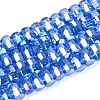 Electroplate Transparent Glass Beads Strands EGLA-N022-09A-B05-1