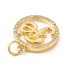 Rack Plating Brass Micro Pave Cubic Zirconia Pendants KK-K270-10G-4