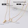 304 Stainless Steel Pendant Double Layer Necklaces for Women OK0426-2-1