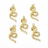 Brass Micro Pave Cubic Zirconia Pendants KK-E068-VB002-4