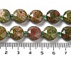 Natural Unakite Beads Strands G-NH0004-026-5