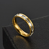304 Stainless Steel with Crystal Rhinestone Finger Rings FS-WGF5DC4-11-2