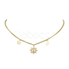 Sun & Star & Moon Brass Pendant Necklaces NJEW-JN04808-1
