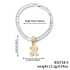 Fashionable Brass Micro Pave Clear Cubic Zirconia Charm Bracelets AF9298-24-1