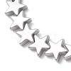 Non-magnetic Synthetic Hematite Star Beads Braided Bead Bracelets for Women Men BJEW-JB13301-3