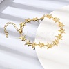 Brass Link Chain Bracelets for Women BJEW-D457-02G-2