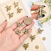 CHGCRAFT 12Pcs Alloy Bees Lapel Pin JEWB-CA0001-36AG-1