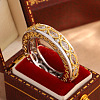 Brass Micro Pave Clear Cubic Zirconia Finger Rings for Women WG9A5FC-01-2