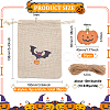 BENECREAT 36Pcs 6 Styles Halloween Cotton Cloth Storage Pouches ABAG-BC0001-52-2