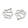 Hollow 201 Stainless Steel Pendants STAS-F337-10E-P-2