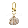 Electroplate Shell Pendant Decorations HJEW-JM03070-4