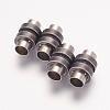 304 Stainless Steel Magnetic Clasps with Glue-in Ends STAS-F124-02B-1