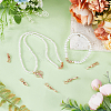 9Pcs Brass Fold Over Clasps KK-SC0004-06RG-4