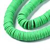 Flat Round Handmade Polymer Clay Beads CLAY-R067-12mm-08-4