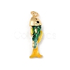 Brass Enamel Pendants KK-L255-03G-A01-1