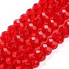 Handmade Imitate Austrian Crystal Faceted Rondelle Glass Beads X-G02YI0G4-1