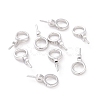 Anti-Tarnish Rhodium Plated 925 Sterling Silver Screw Eye Peg Bails STER-D035-46P-1