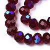 Electroplate Glass Beads Strands EGLA-A034-T4mm-L21-3