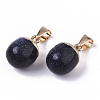 Top Golden Plated Natural & Synthetic Mixed Gemstone Pendants G-T131-03-3