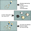 48Pcs 4 Colors PVD Vacuum Plating 304 Stainless Steel Stud Earring Findings STAS-UN0024-47-5