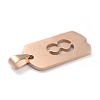 Ion Plating(IP) 304 Stainless Steel Pendants STAS-O127-C08-3