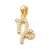 925 Sterling Silver Micro Pave Clear Cubic Zirconia Pendants LS-STER-Z012-06G-03-1