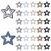 25Pcs 5 Styles Polyester & Plastic Embroider Thread Iron on/Sew On Patches PATC-HY0001-80-1