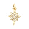 Brass Micro Pave Cubic Zirconia Pendants KK-D105-03G-1