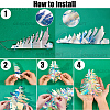 3Pcs 3 Styles Plastic Christmas Tree Pendant Decorations DIY-GF0011-69-6