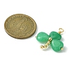 Saint Patrick's Day Natural Malaysia Jade Dyed Shamrock Pendants PALLOY-JF02235-01-3