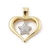 Brass Micro Pave Cubic Zirconia Pendants KK-U047-23G-01-1