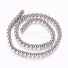 Electroplate Non-magnetic Synthetic Hematite Bead Strands X-G-P277-06-6mm-2
