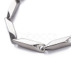 Tarnish Resistant Unisex 201 Stainless Steel Bar Link Chain Bracelets BJEW-L637-35C-P-2