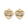 UV Plating Alloy Rhinestone Pendants PALLOY-D026-07G-1