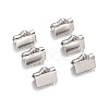 Tarnish Resistant Stainless Steel Ribbon Crimp Ends STAS-Q187-04-1