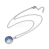 Brass with Enamel Pendant Necklaces NJEW-Z088-04P-2